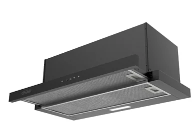 Кухонная вытяжка встраиваемая телескопическая DeLonghi KT- TIARA 612 NB, 3 скорости, 60 см