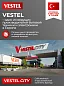 Компактный встраиваемый духовой шкаф Vestel 60 см, 50 л, 10 режимов, 3D конвекция, двойной гриль, режим Пицца, размораживание, паровая очистка Vapclean, механический таймер
