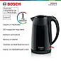 Чайник BOSCH TWK3P423, 1.7 л, 2400 Вт, скрытый нагревательный элемент, фильтр, материал корпуса - нержавеющая сталь