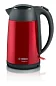 Электрочайник Bosch, нержавеющая сталь, 2400Вт, объем 1,7л, красный