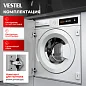 Стиральная машина встраиваемая Vestel 7кг, 15 программ, отложенный старт, А++, 1200 об/мин