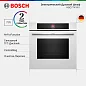 Духовой шкаф Bosch HBG7741W1 Serie 8, пиролитическая очистка , 4 стекла, доводчик двери, AitFry, сенсорное управление