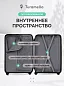 KFKSS23-03-M Чемодан пластиковый бирюзовый KFK размер M
