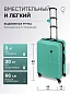 Чемодан на колесах ABS пластик, средний М, бирюзовый DPKP-02-M